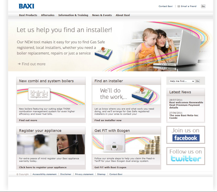 baxi中國 網(wǎng)站改版 網(wǎng)站設(shè)計(jì) m.shuizhela.com