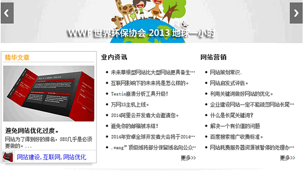 網站中的新聞的一點見解。