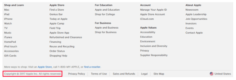 設計完美的網站頁腳