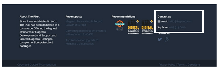 設計完美的網站頁腳